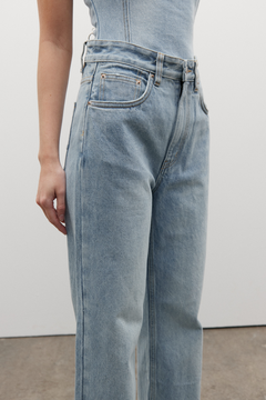 Alexa High Waist Flare Jean in Oakland Blue, view 5, Bayse Brand