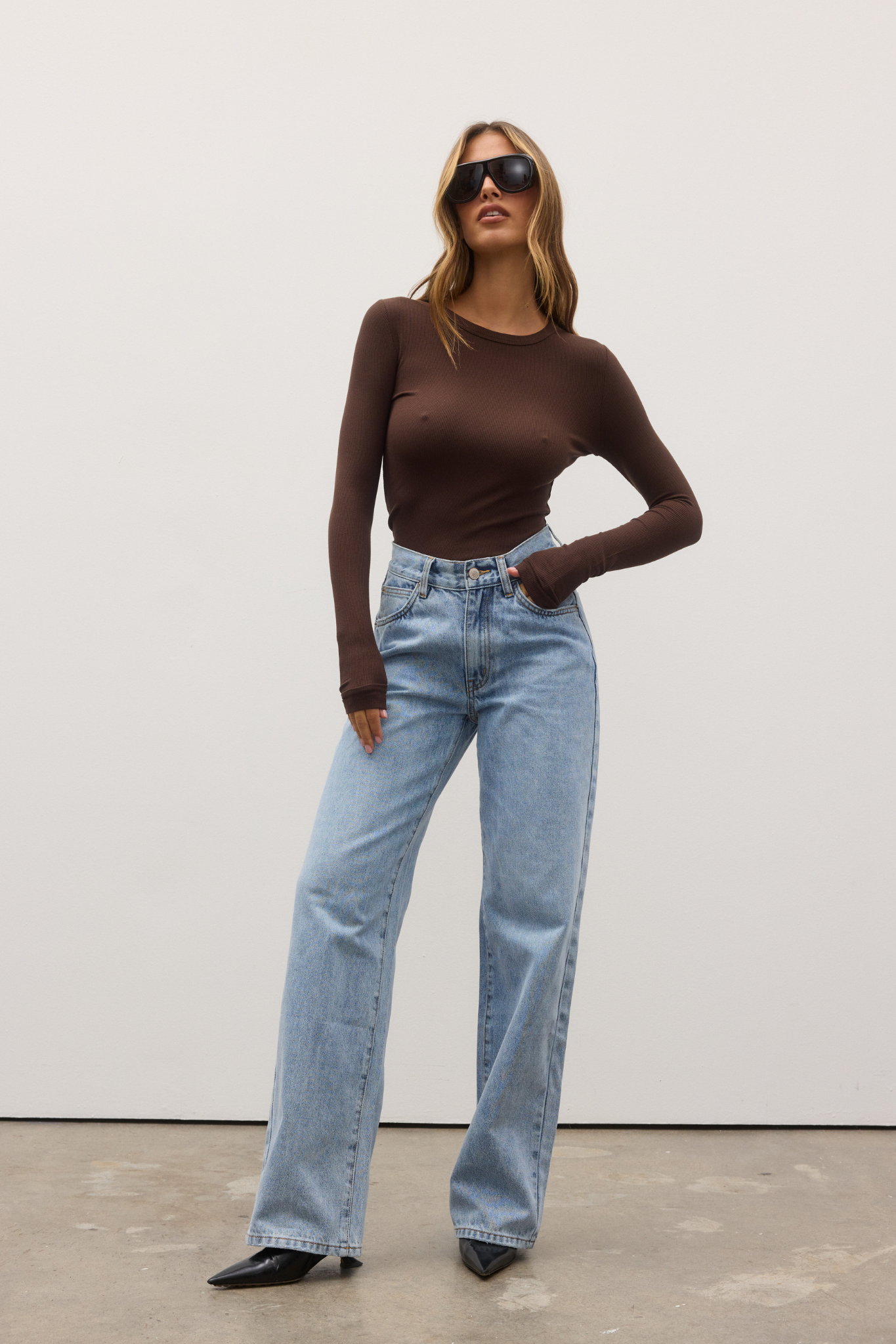 NYLA TOP - ESPRESSO