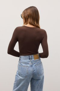 NYLA TOP - ESPRESSO