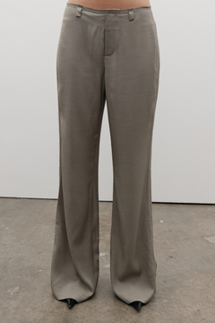 Lucia Straight Leg Tailored Pant in Alloy, view 4, Bayse Brand