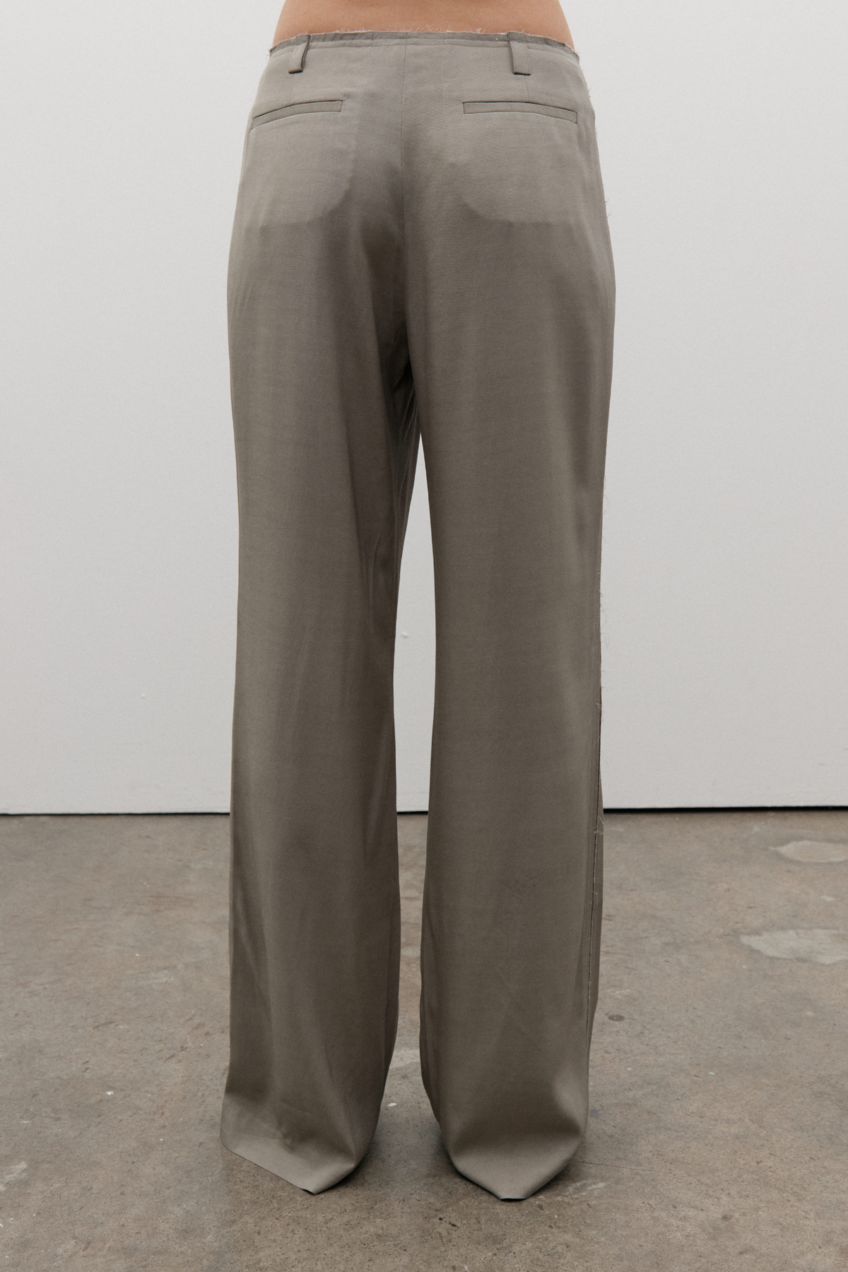 Lucia Straight Leg Tailored Pant in Alloy, view 5, Bayse Brand