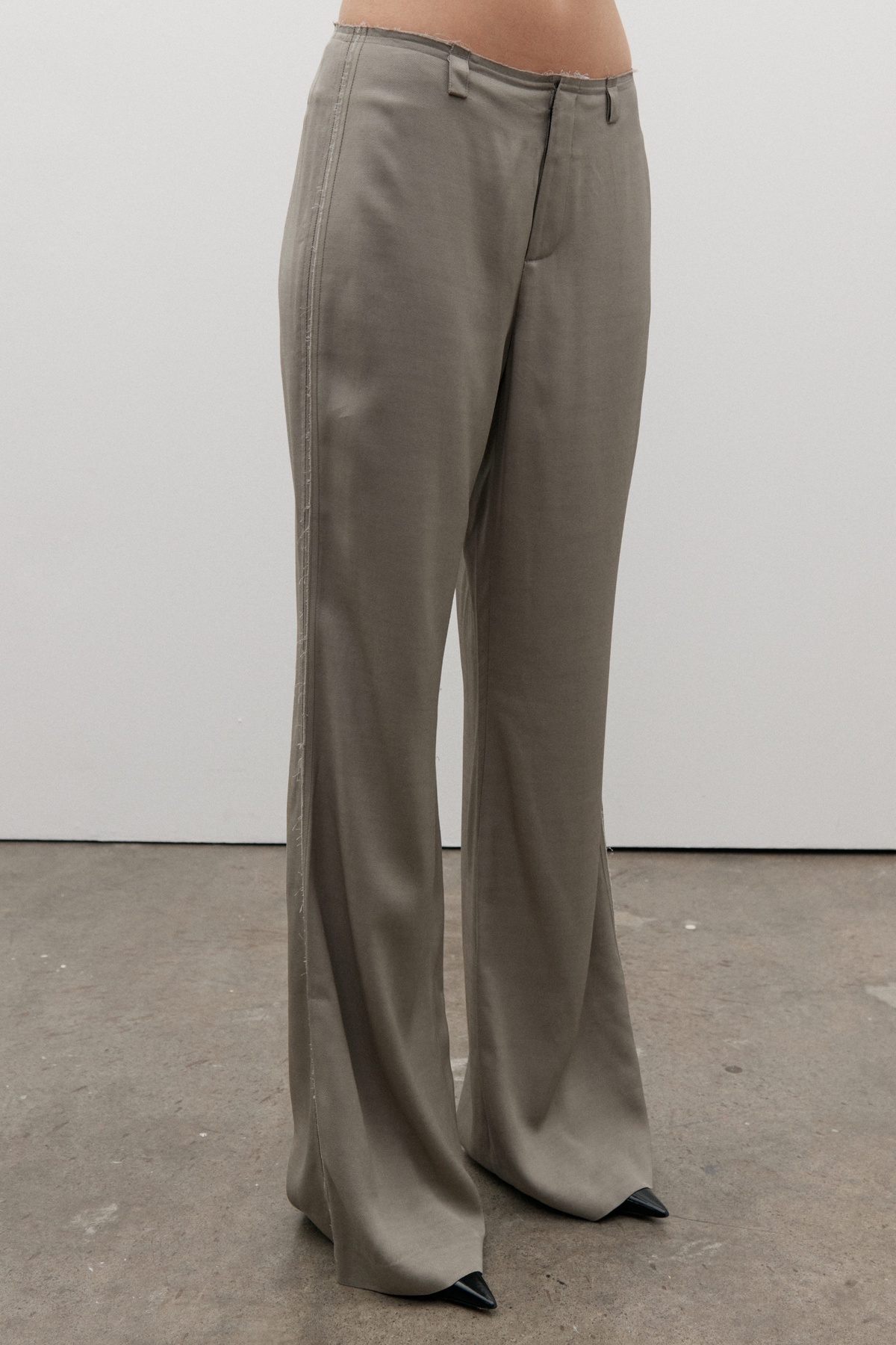 Lucia Straight Leg Tailored Pant in Alloy, view 6, Bayse Brand