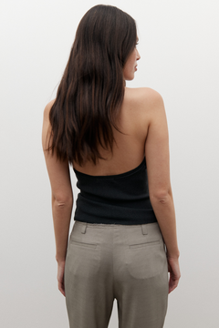Helena Halter Knit Top in Liberty, view 3, Bayse Brand