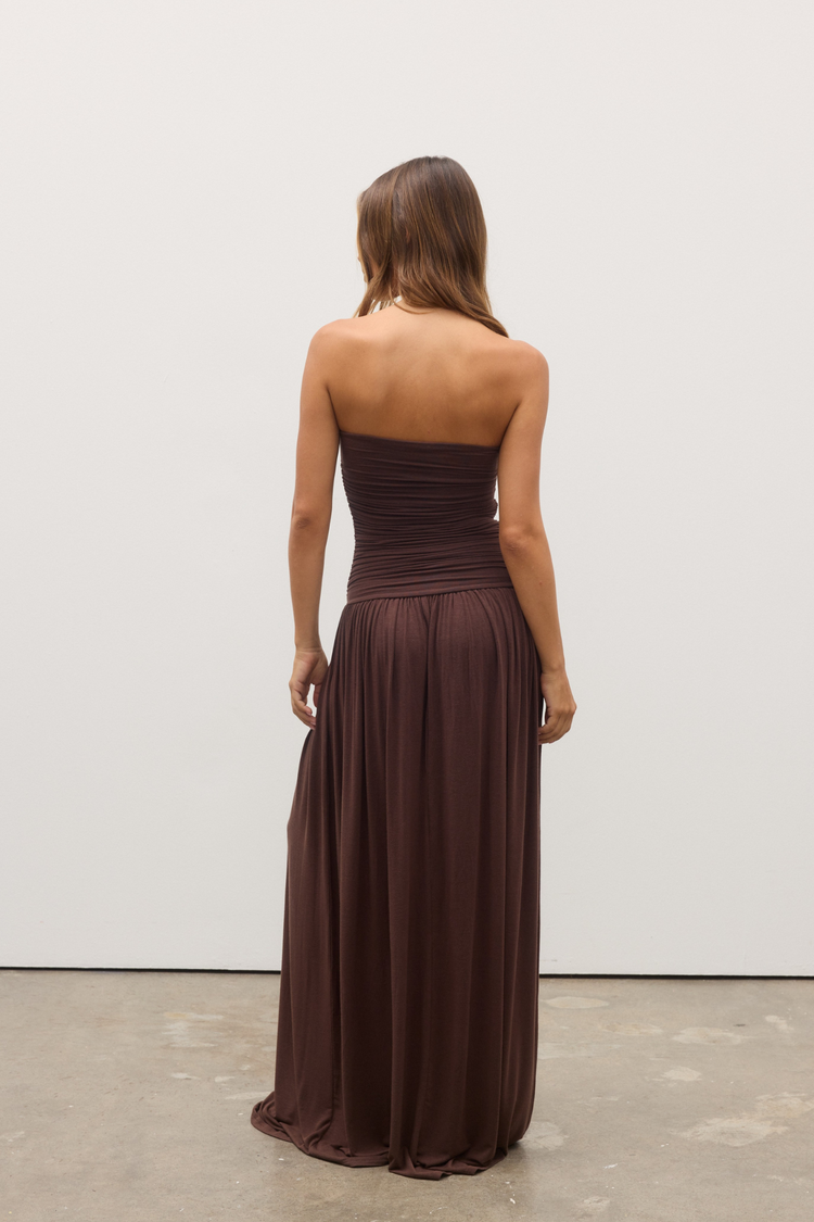 LEAH DRESS - CHOCOLATE