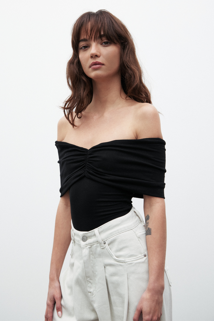 EISLEY SLEEVELESS BODYSUIT - BLACK