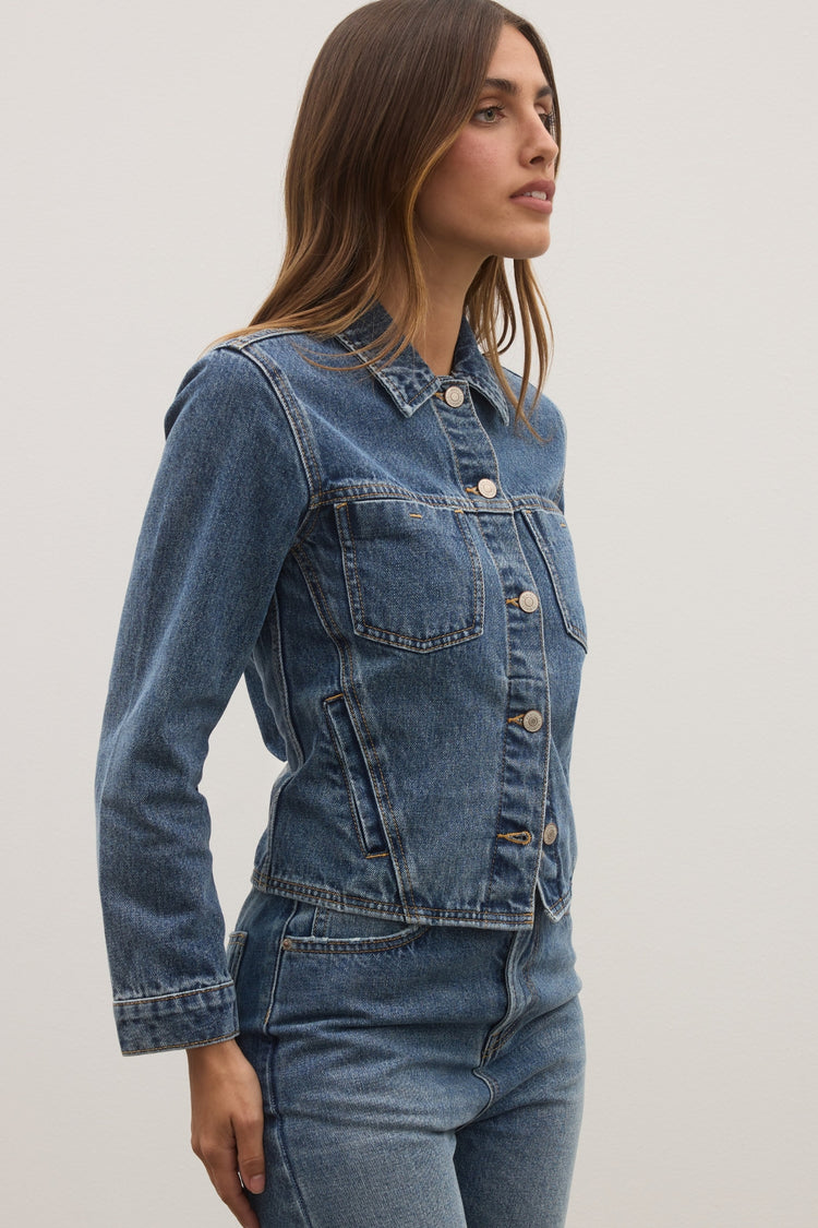 VIVI DENIM JACKET - ASH TIDE