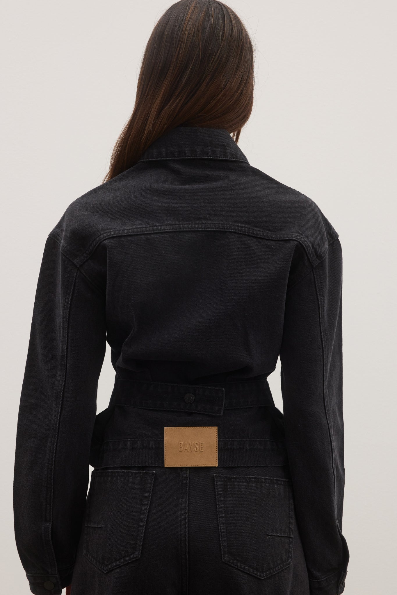 VIOLET DENIM JACKET - BACKSTAGE BLACK