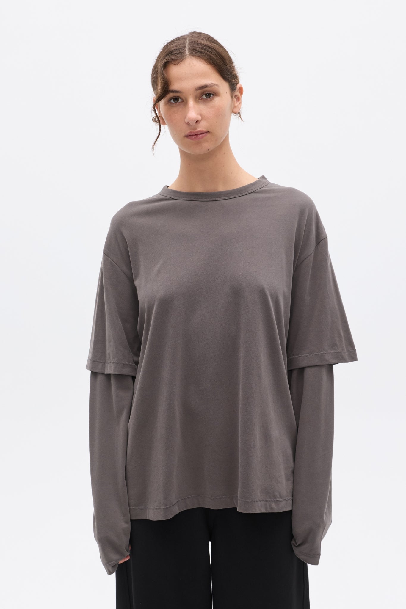 PAX LONG SLEEVE TEE - CHARCOAL