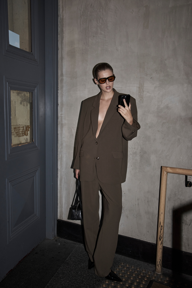 ZERENA BLAZER - CHOCOLATE