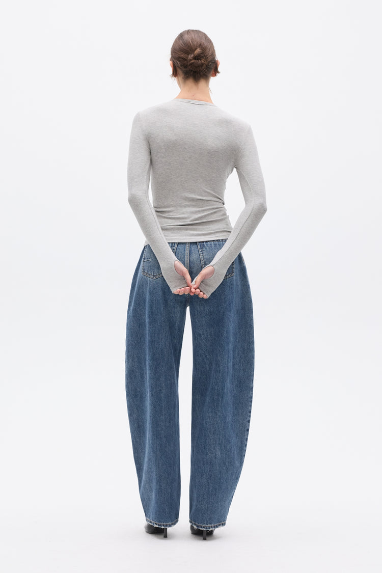 PIPER HENLEY TOP - GREY MARLE