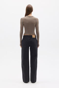 AMRITA LONG SLEEVE TOP - MINK