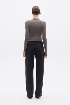 AMRITA LONG SLEEVE TOP - SMOKE