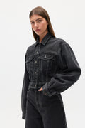 LAINE DENIM JACKET - SMOKE BLACK