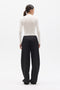 Bayse Brand Amrita Long Sleeve Top in Ivory — women's essential long sleeve top, detail view