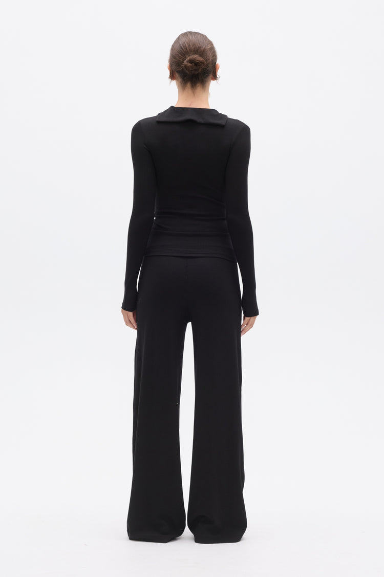 SAFFRON TOP - BLACK