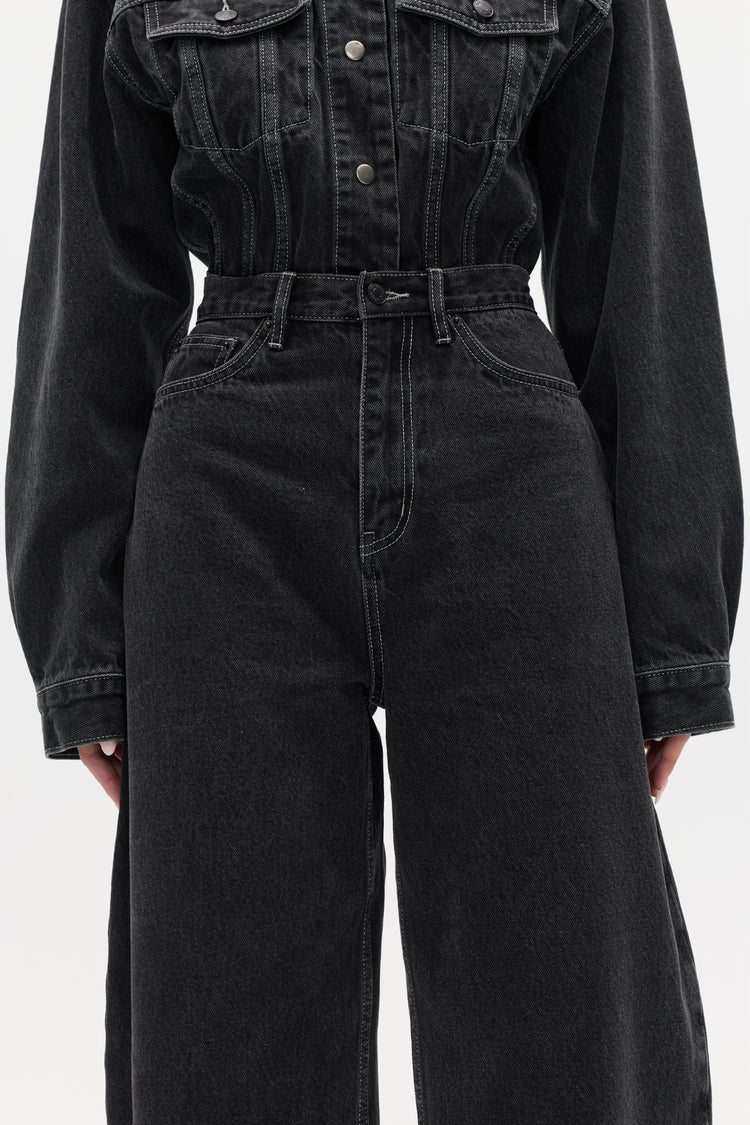 WILLA DENIM JEAN - SMOKE BLACK