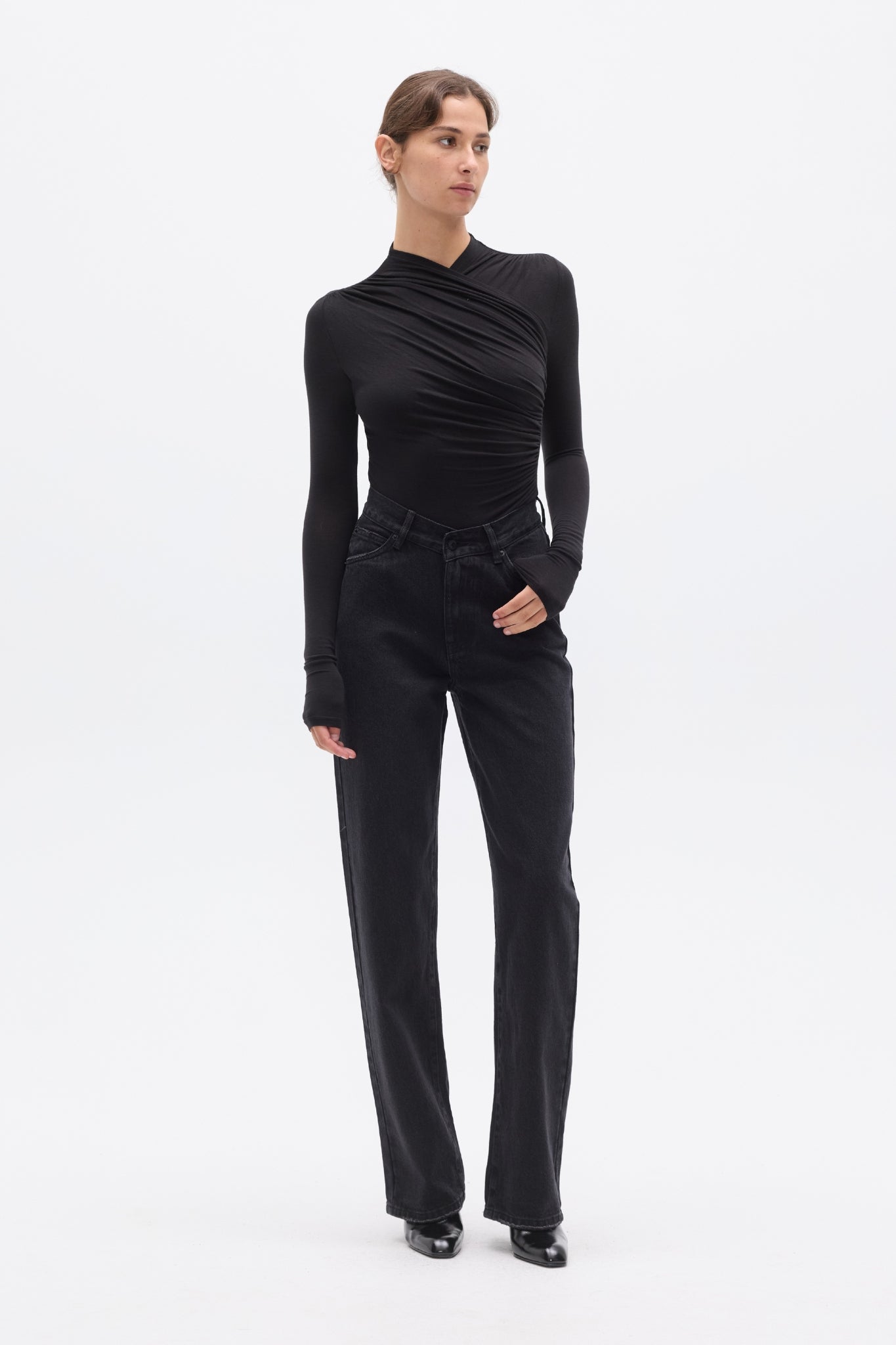 AMRITA LONG SLEEVE TOP - SHADOW