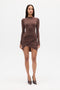 RAFAEL MINI DRESS - CHOCOLATE