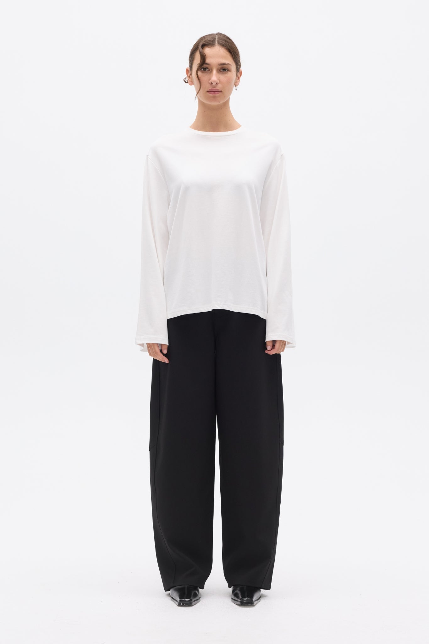 PRIYA LONG SLEEVE TOP - WHITE