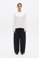 PRIYA LONG SLEEVE TOP - WHITE