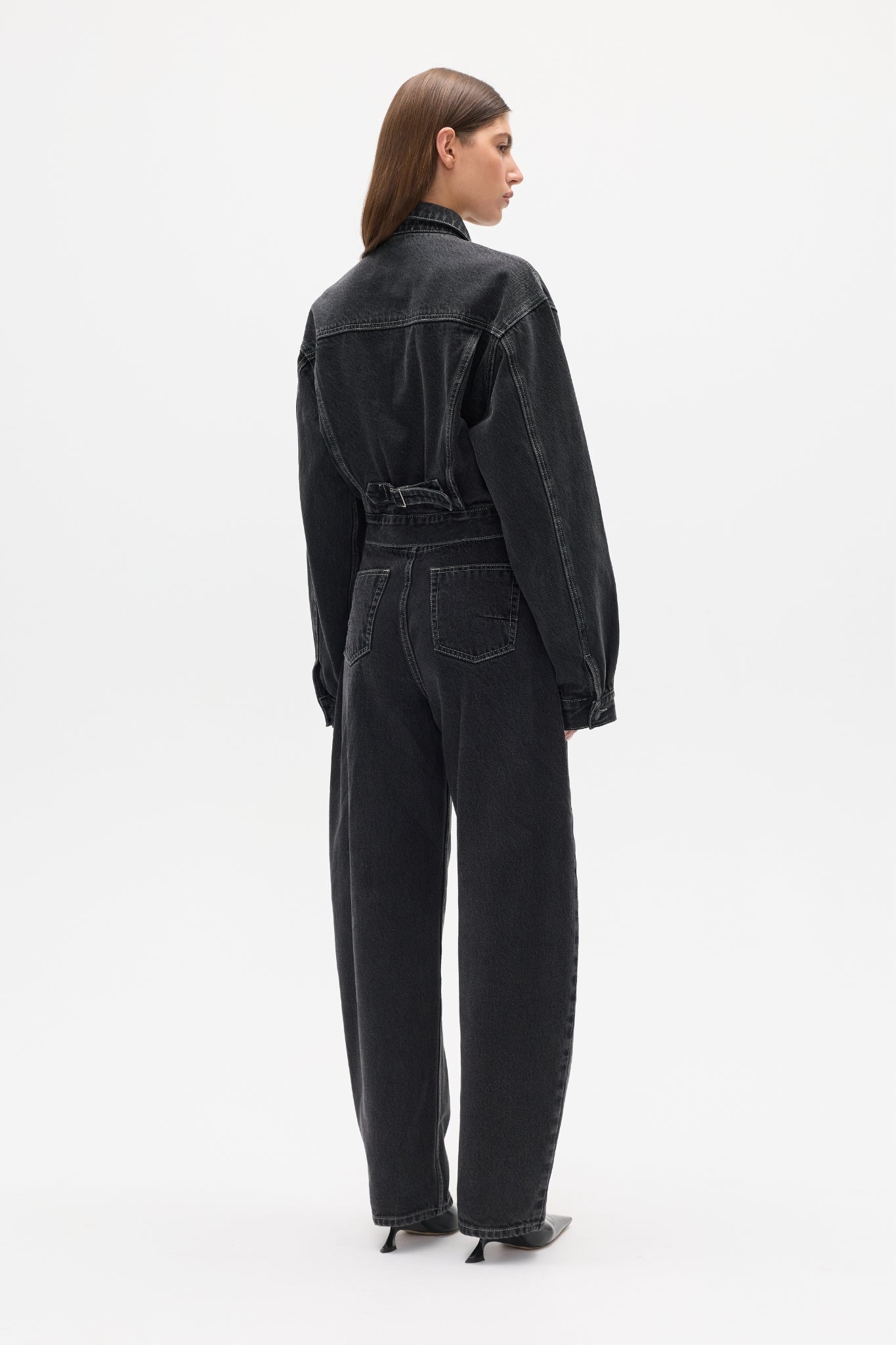 LAINE DENIM JACKET - SMOKE BLACK