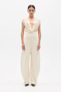NAVY PANT - IVORY