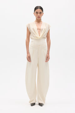 NAVY PANT - IVORY