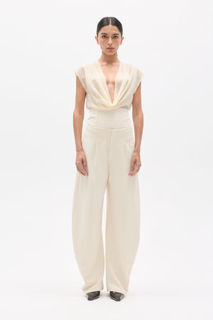 NAVY PANT - IVORY