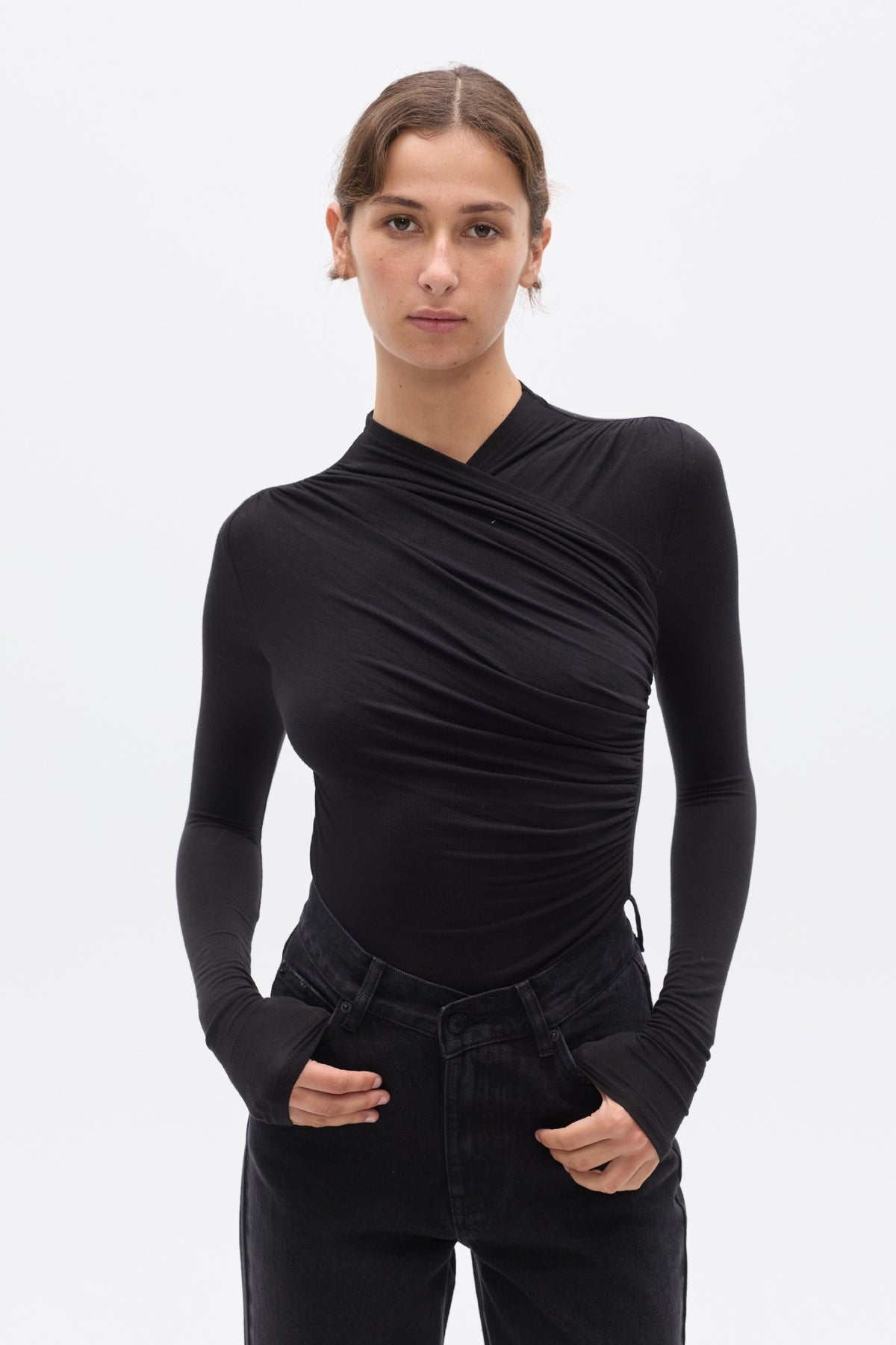 AMRITA LONG SLEEVE TOP - SHADOW