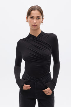 AMRITA LONG SLEEVE TOP - SHADOW