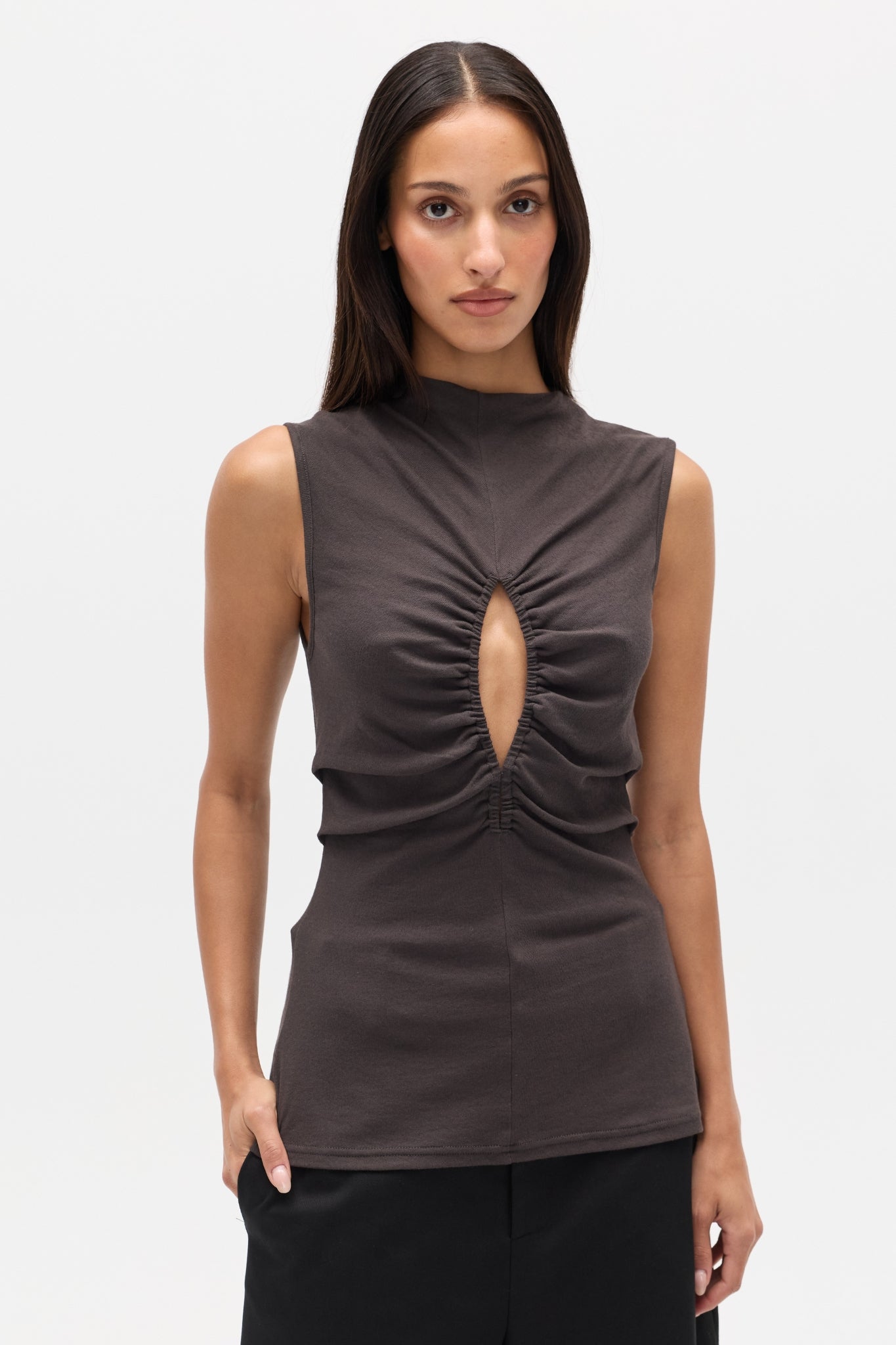 NORA TOP - CHARCOAL