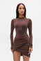 RAFAEL MINI DRESS - CHOCOLATE