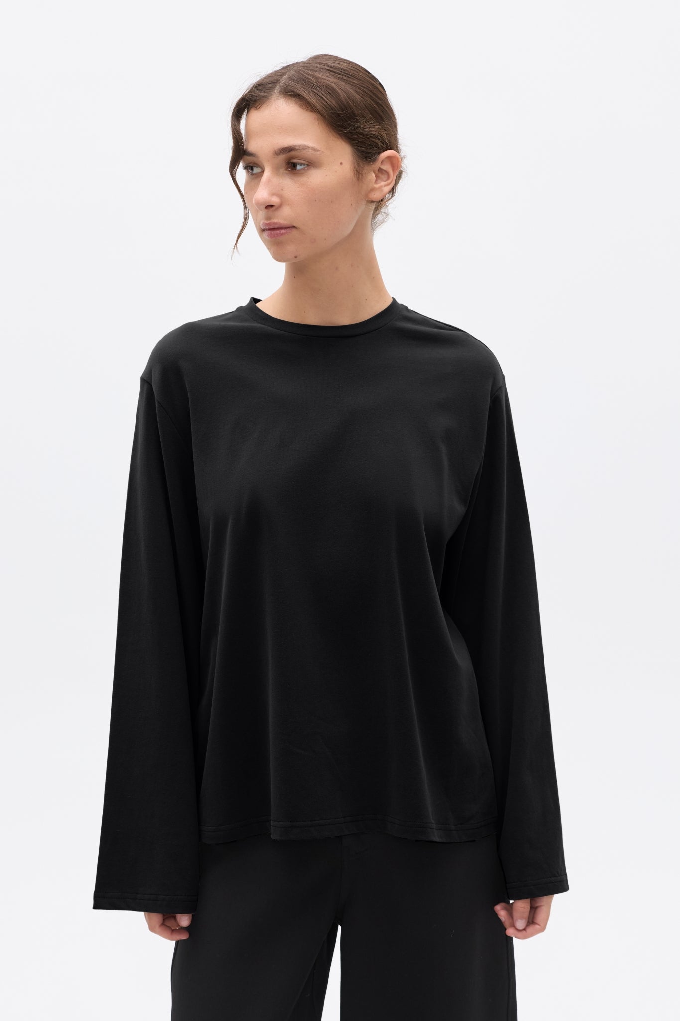 PRIYA LONG SLEEVE TOP - BLACK
