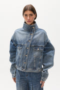 LOREN DENIM JACKET - ASH TIDE