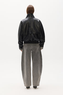 Inez Funnel Neck Jacket in Black, view 7, Bayse Brand