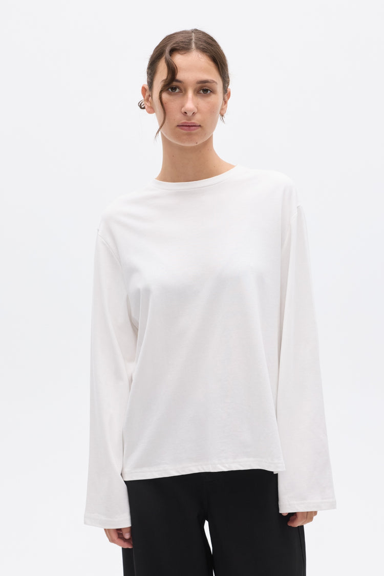 PRIYA LONG SLEEVE TOP - WHITE