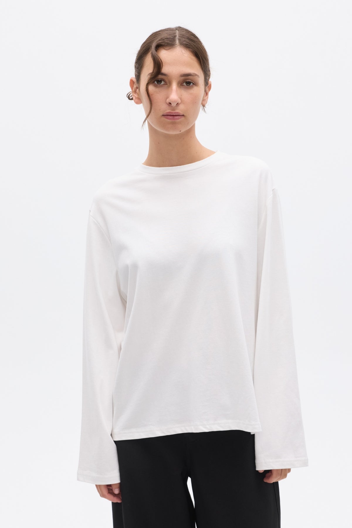PRIYA LONG SLEEVE TOP - WHITE