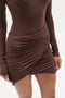 RAFAEL MINI DRESS - CHOCOLATE