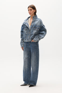 LOREN DENIM JACKET - ASH TIDE