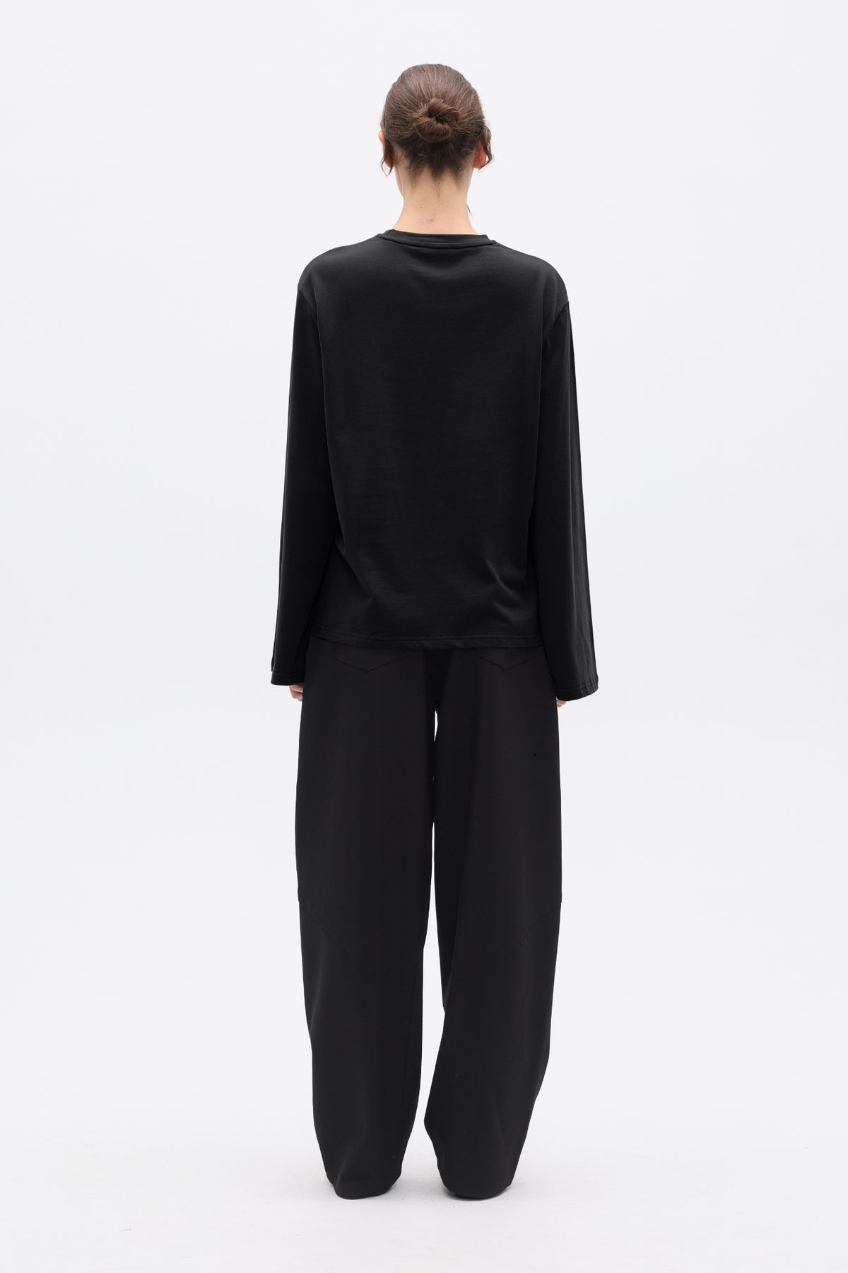 PRIYA LONG SLEEVE TOP - BLACK