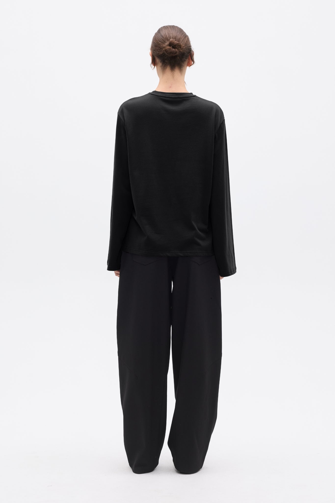 PRIYA LONG SLEEVE TOP - BLACK