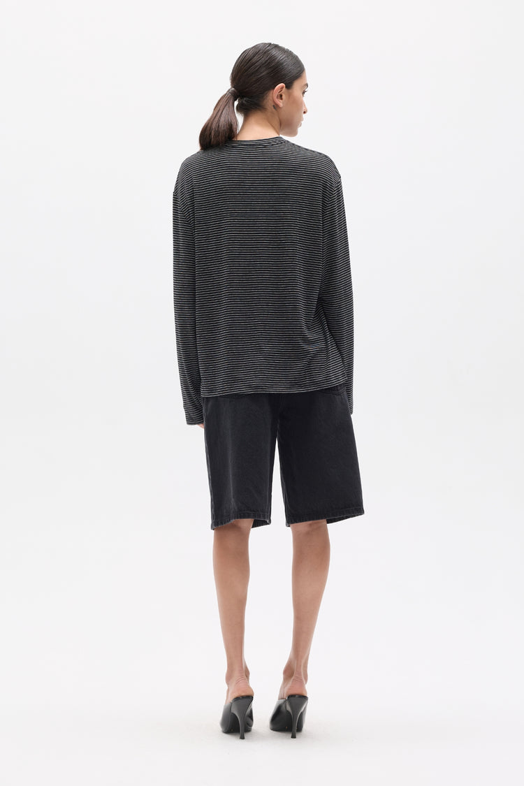 LIAM LONG SLEEVE - NAVY STRIPE