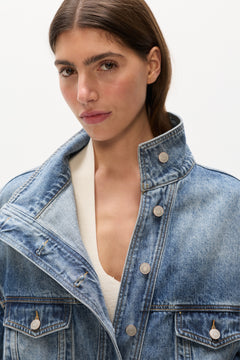 LOREN DENIM JACKET - ASH TIDE
