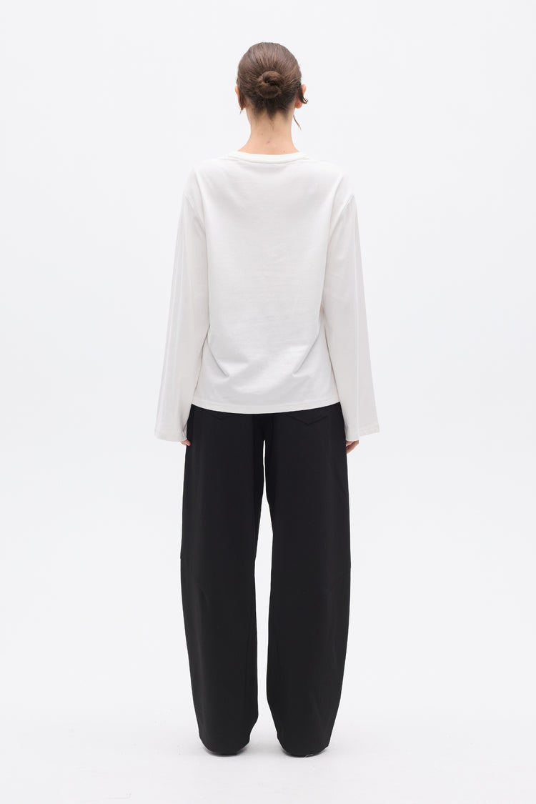PRIYA LONG SLEEVE TOP - WHITE
