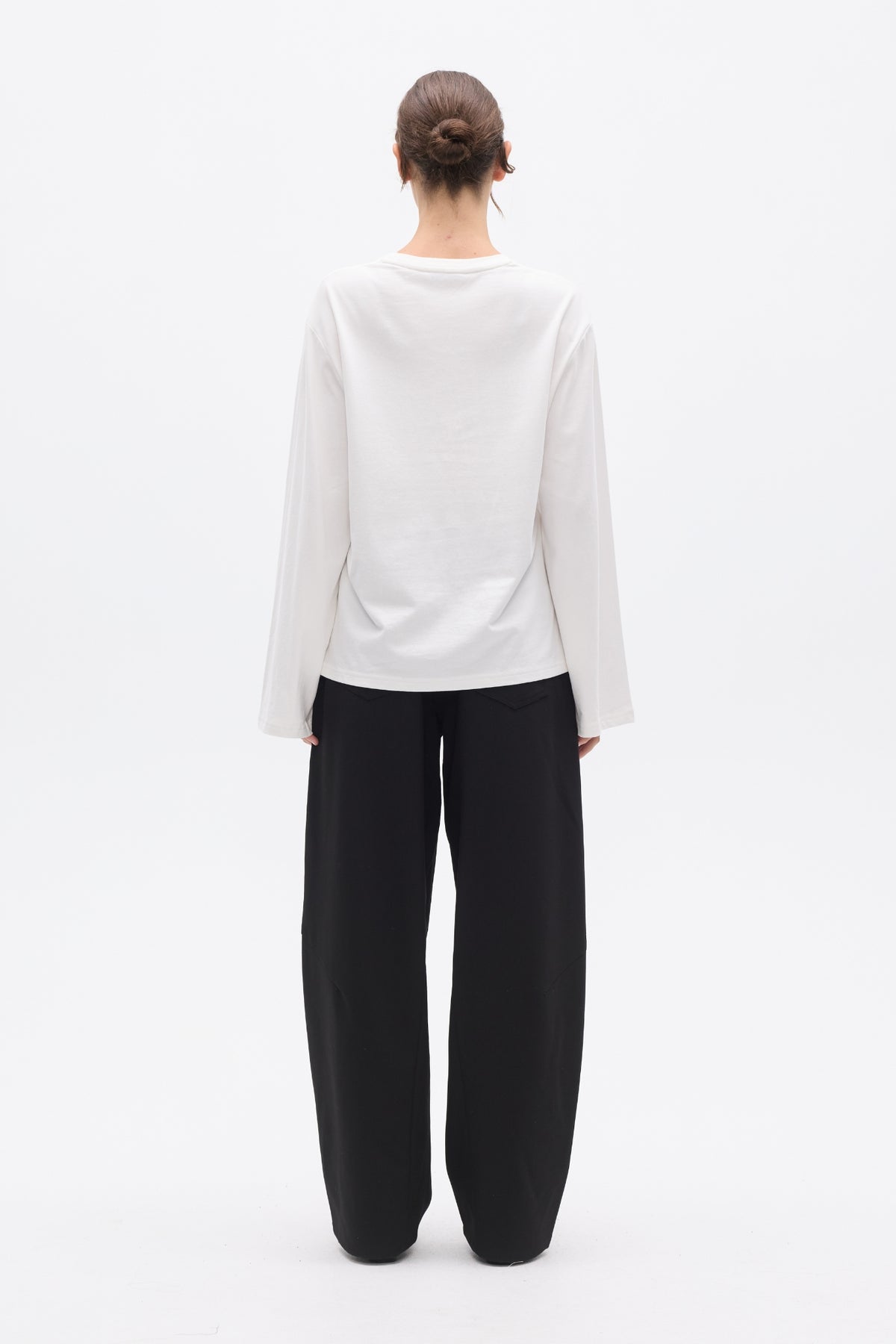 PRIYA LONG SLEEVE TOP - WHITE