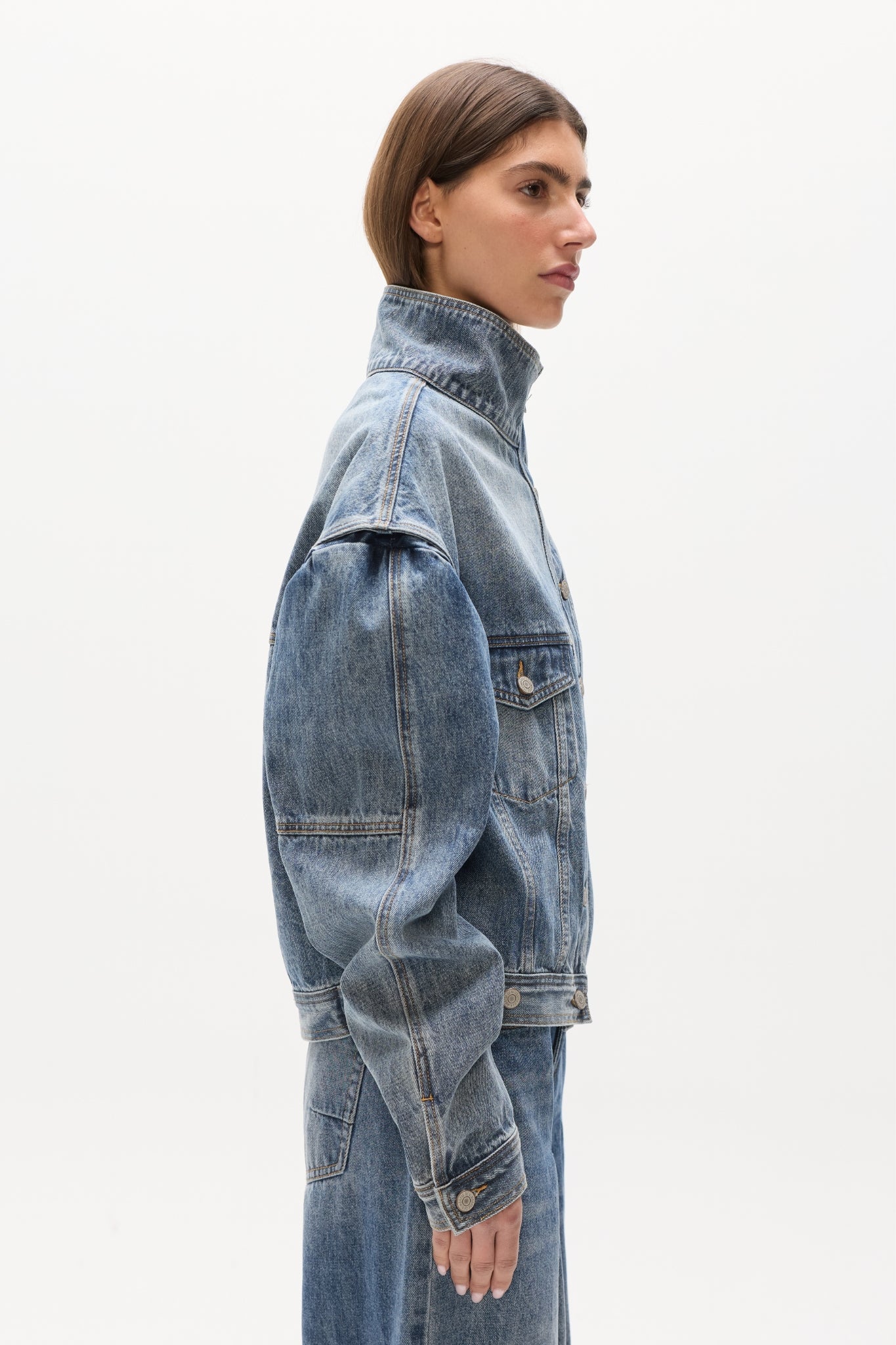 LOREN DENIM JACKET - ASH TIDE