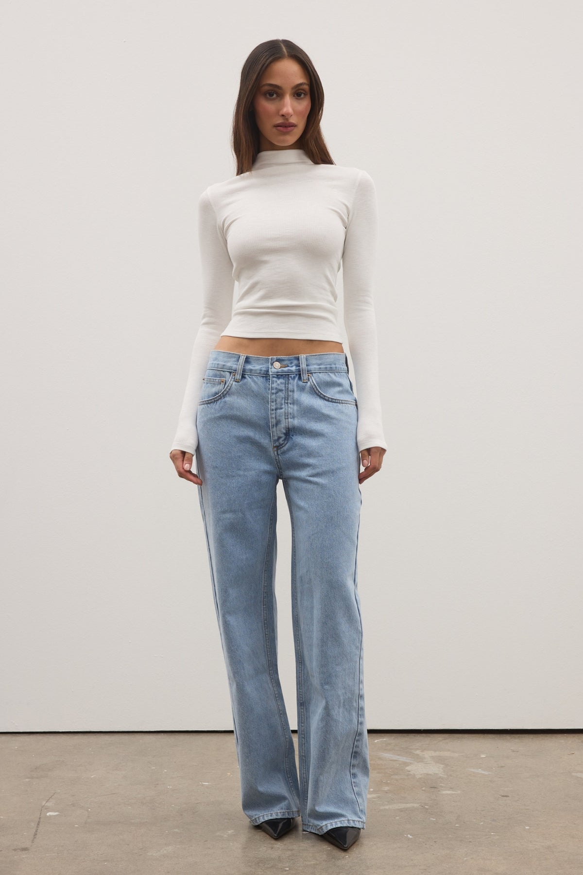 Perry Low Rise Baggy Jean in Atlanta, view 2, Bayse Brand