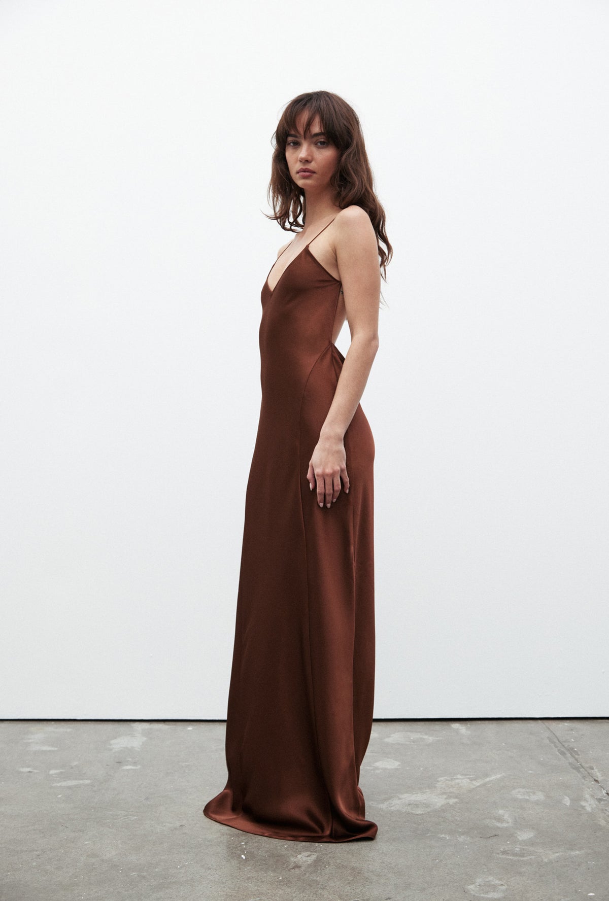 LUANA DRESS - CHESTNUT Bayse Brand LUANA DRESS - CHESTNUT Bayse Brand