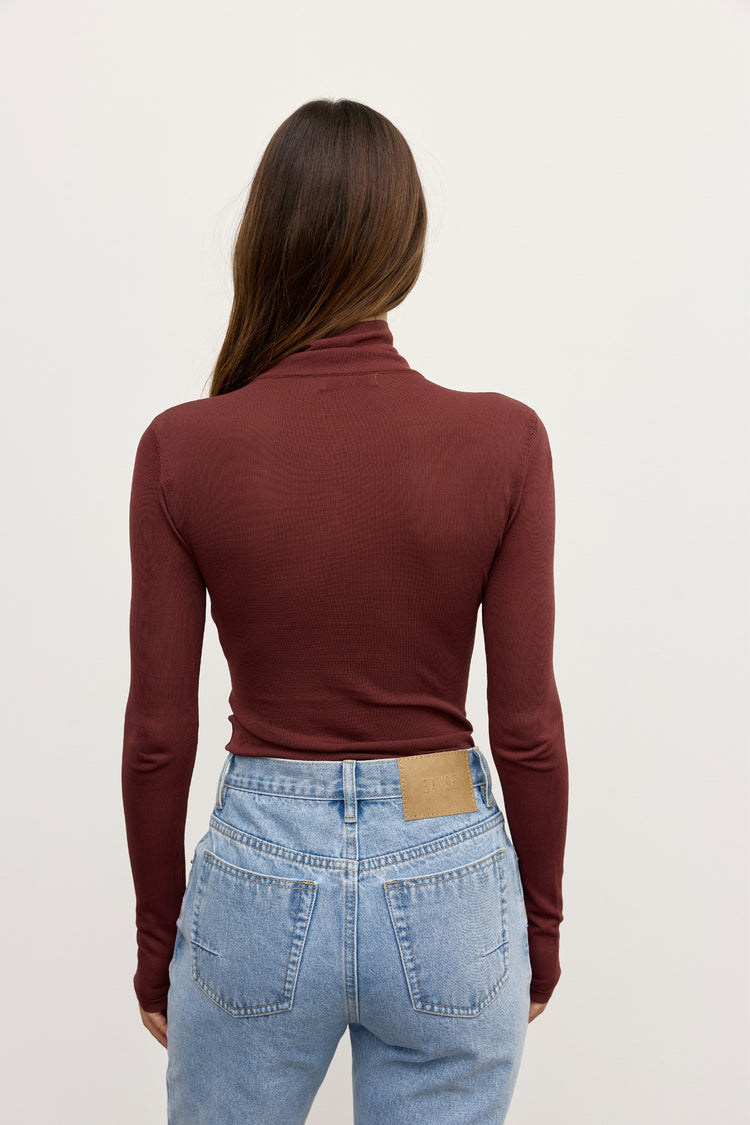 AIRLIE TOP - BURGUNDY
