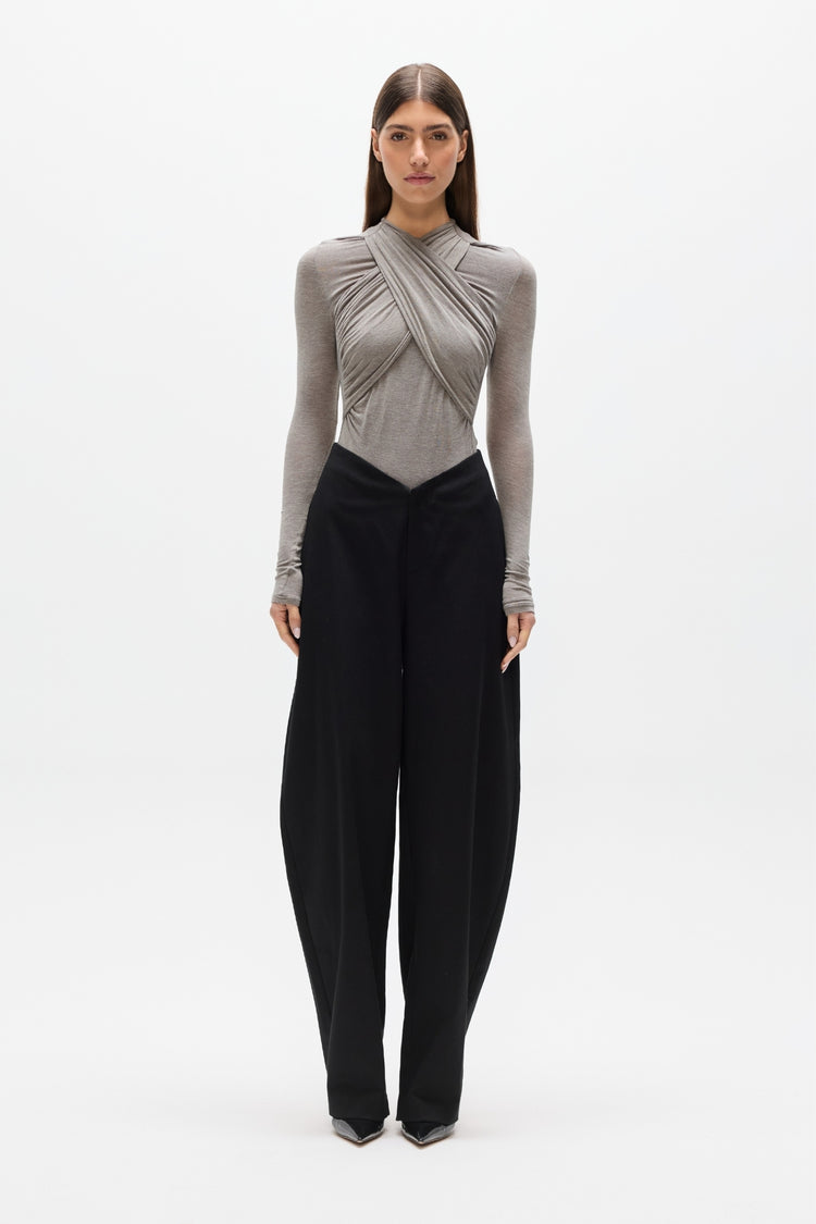 ARAYA BODYSUIT - LIGHT GREY MARLE